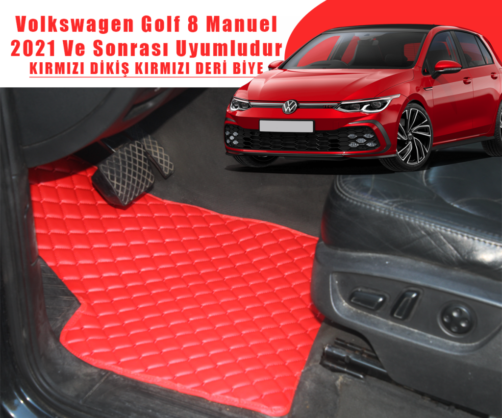 VOLKSWAGEN GOLF 8 MANUEL (KIRMIZI) 2021 VE SONRASI İÇİN UYUMLUDUR