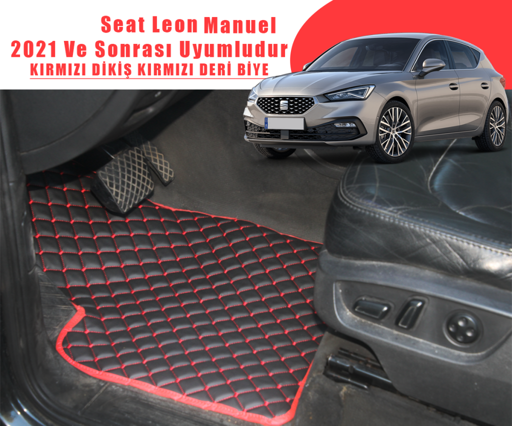 SEAT LEON MANUEL (SİYAHA KIRMIZI) 2021 VE SONRASI UYUMLUDUR