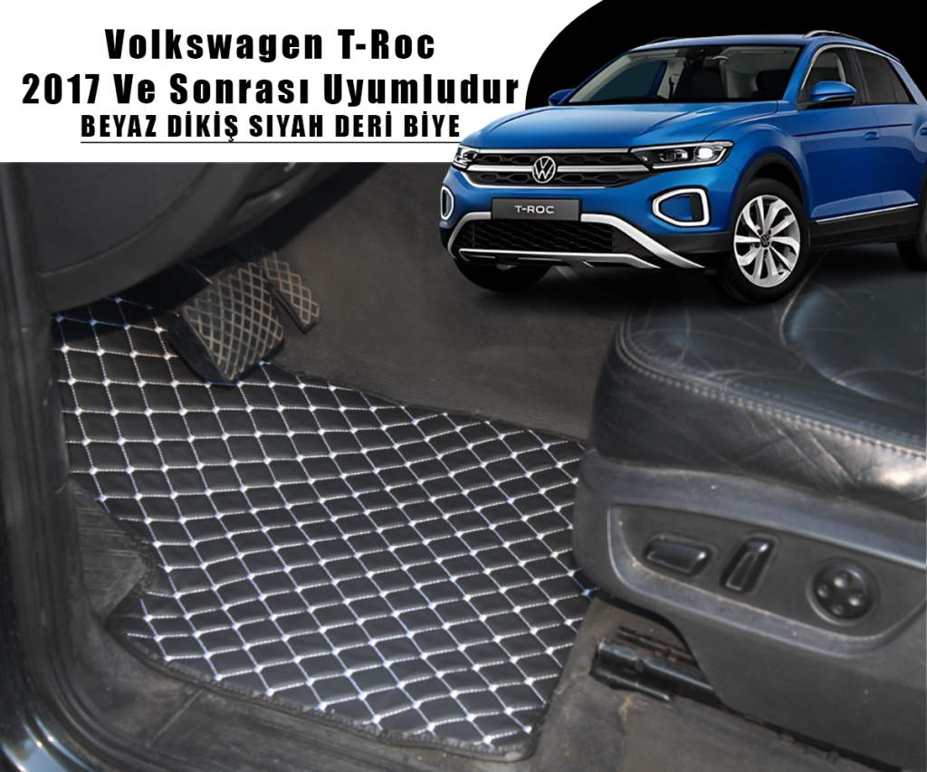 VOLKSWAGEN T-ROC (SİYAHA BEYAZ) 2017 VE SONRASI İÇİN UYUMLUDUR