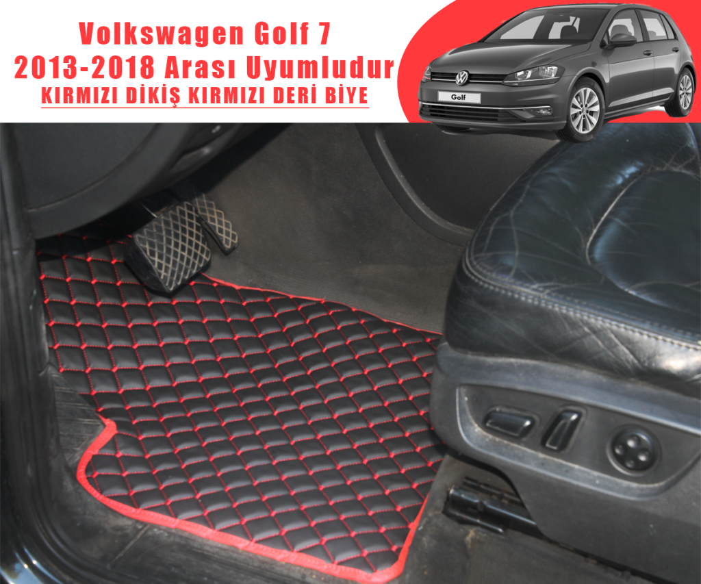 VOLKSWAGEN GOLF 7 (SİYAHA KIRMIZI) 2013 – 2018 ARASI UYUMLUDUR