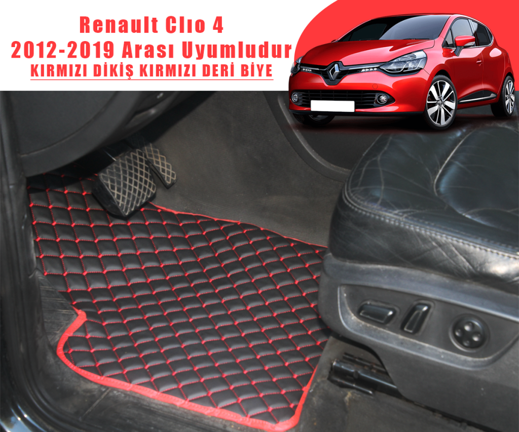 RENAULT CLIO 4 (SİYAHA KIRMIZI) 2012 – 2019 ARASI UYUMLUDUR