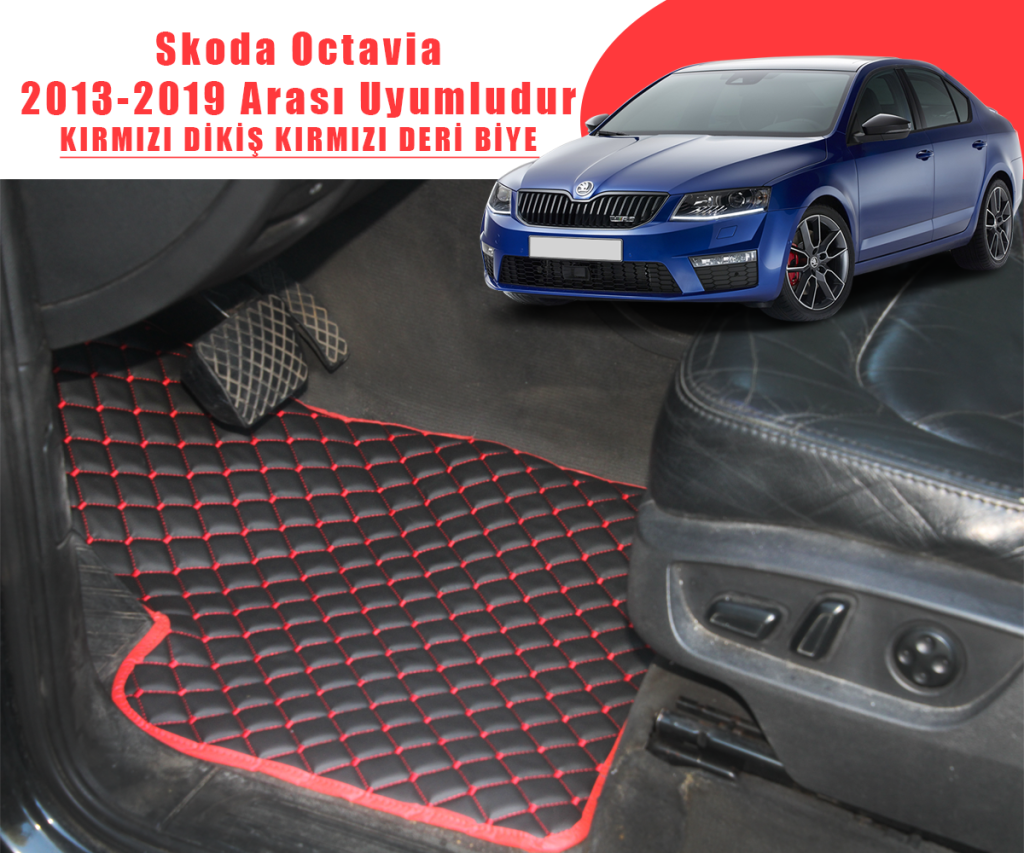 SKODA OCTAVİA (SİYAHA KIRMIZI) 2013 – 2019 ARASI UYUMLUDUR