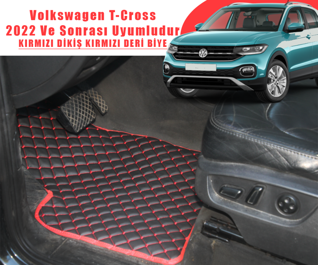 VOLKSWAGEN T-CROSS (SİYAHA KIRMIZI) 2022 VE SONRASI İÇİN UYUMLUDUR