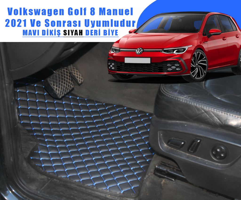 VOLKSWAGEN GOLF 8 MANUEL (SİYAHA MAVİ) 2021 VE SONRASI İÇİN UYUMLUDUR