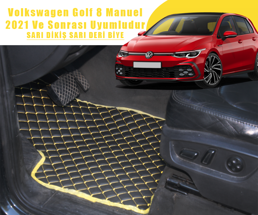 VOLKSWAGEN GOLF 8 MANUEL (SİYAHA SARI) 2021 VE SONRASI İÇİN UYUMLUDUR