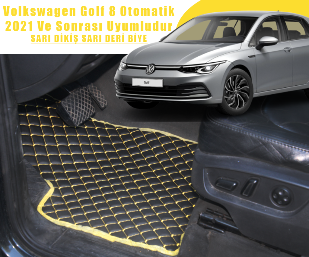 VOLKSWAGEN GOLF 8 OTOMATİK (SİYAHA SARI) 2021 VE SONRASI İÇİN UYUMLUDUR